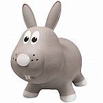 Farm Hoppers Inflatable Bouncing Grey Rabbit with Pump