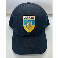 Ukraine Cap with Trident - Black