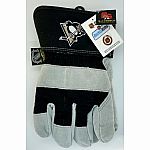 Gloves Adult Leather Utility/Garden Work NHL Pittsburgh