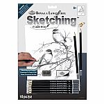 Sketching Made Easy - Chickadees with Winter Berries  