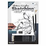 Sketching Made Easy - Chickadees with Winter Berries