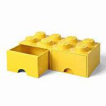Lego Storage Brick Drawer - 8 Knobs Yellow