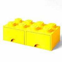 Lego Storage Brick Drawer - 8 Knobs Yellow