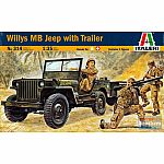 Willys MB Jeep with Trailer - Italeri
