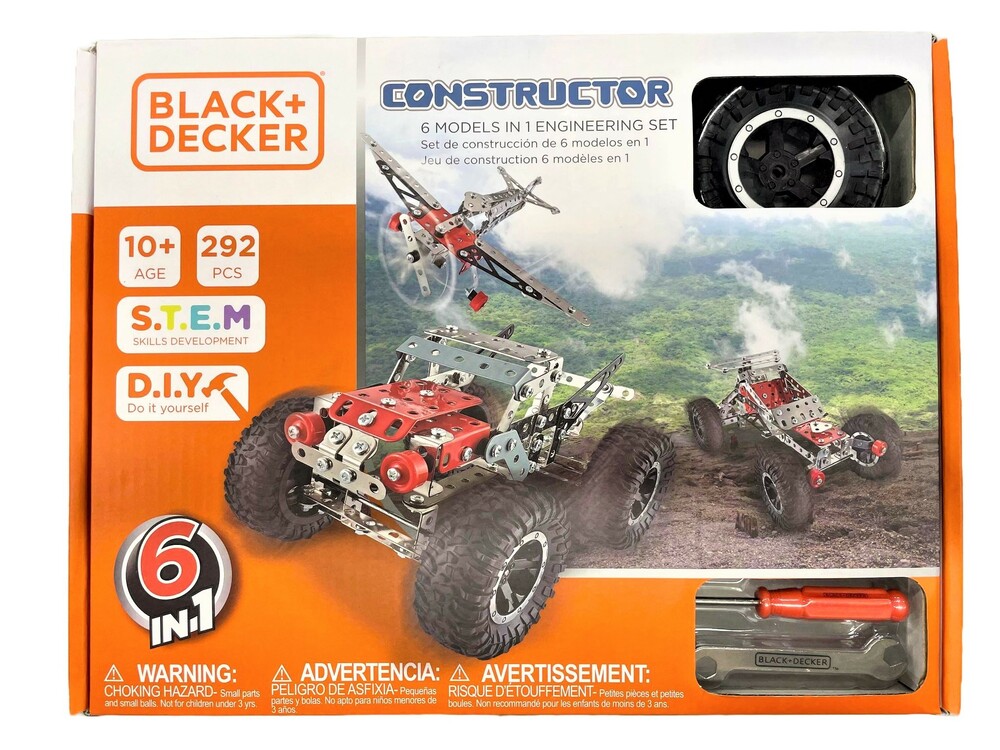 Black & Decker - Constructor - Ensemble 6 modèles en - 292 pièces