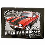 1969 Chevy Camaro American Muscle Metal Sign