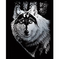 Silver Engraving Art - Dragon Wolf