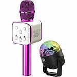 Party 2 Go Karaoke Mic & Disco Ball Combo Set - Pink