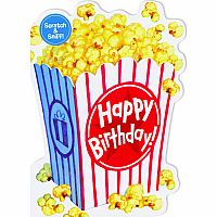 Scratch & Sniff Popcorn Birthday Card  