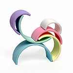 Pastel Rainbow Teether Toy - 6 Piece