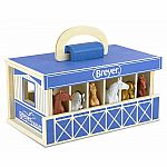 Wooden Stable Playset / Carry Case - Breyer