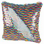 Style.Lab Magic Sequin Pillow - Rainbow and Silver