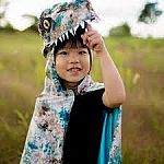 Raptor Dinosaur Cape Teal/Brown - Size 5-6