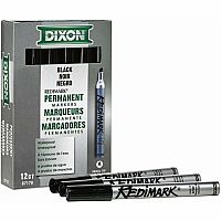 RediMark - Chisel Point Permanent Markers, 12ct. Black