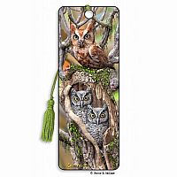 Owl Family - 3D Bookmark  