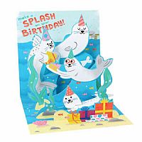 Underwater Seals Birthday Pop-Up Card