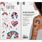 Rainbow Unicorns Temporary Tattoos - Tattly