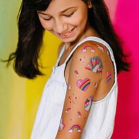 Rainbow Unicorns Temporary Tattoos - Tattly