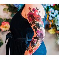 Painted Floral Temporary Tattoo Sleeve Kit - Tattly