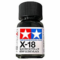 Semi-Gloss Black - EX-18 - Tamiya Color Enamel Paint 