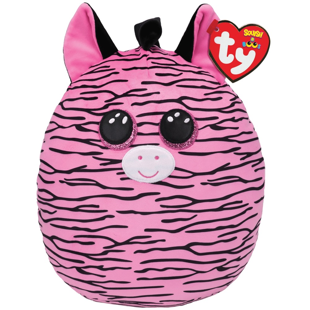 Zoey Pink Zebra - Squish-a-Boo Large - Toy Sense