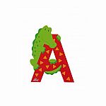 Wooden Letters Animal - 'A' Alligator 