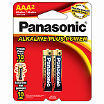 AAA Panasonic Alkaline Plus Power Batteries - 2 Pack  