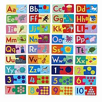 Alphabet & Numbers - Puzzle Pairs - Eeboo .