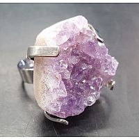 Amethyst Crystal Cluster Ring  