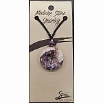 Medicine Stone Jewelry - Amethyst Moon Necklace  