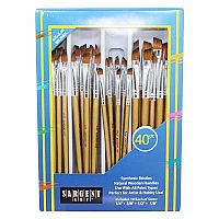 Angular Paint Brush Set - 40 Pieces. 
