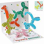 Animal Balloons Birthday Pop-Up Card