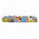 Animal Parade A - Z Jumbo Wooden Puzzle & Playset