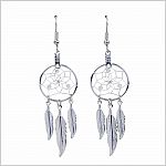 April Clear Quartz Birthstone Dreamcatcher Earrings