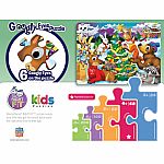 Around The Christmas Tree - Masterpieces Puzzles Googly Eyes, 48 pieces.