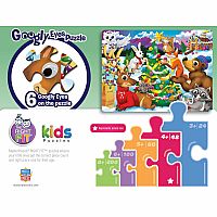 Around The Christmas Tree - Masterpieces Puzzles Googly Eyes, 48 pieces.