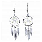 August Peridot Birthstone Dreamcatcher Earrings