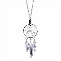 August Peridot Birthstone Dreamcatcher Pendant  