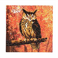 Crystal Art Card Kit - Autumn Owl