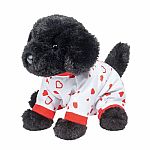 Amore Black Lab PJ Pup with Hearts Pajamas