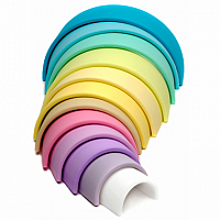 Pastel Rainbow Teether Toy - 12 Piece