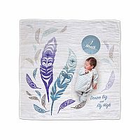 Baby Blanket and Milestone Set - Feathers 