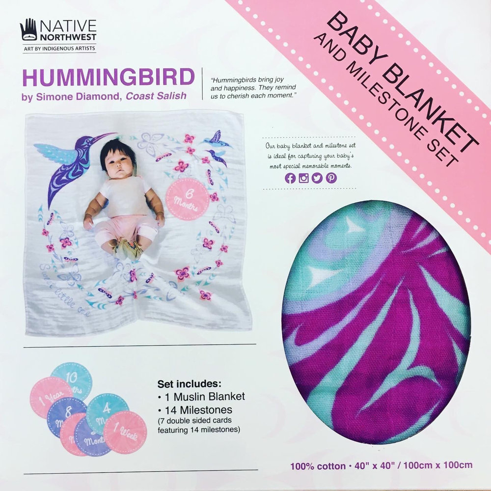 Baby Blanket and Milestone Set Hummingbird Toy Sense