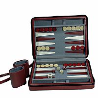 Backgammon 9 inch Burgandy