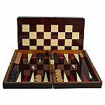 Backgammon and Checkers 15 inch Wood Grain