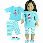 Ballerina Print PJ's for 18" Doll.