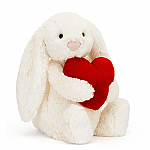 Bashful Red Love Heart Bunny Medium - Jellycat.