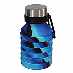 Blue and Black Collapsible Water Bottle 