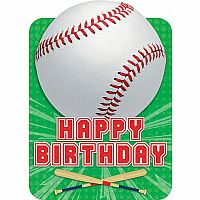 Baseball Foil Birthday Card 