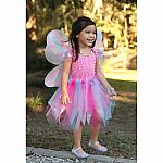 Butterfly Dress with Wings and Wand - Pink